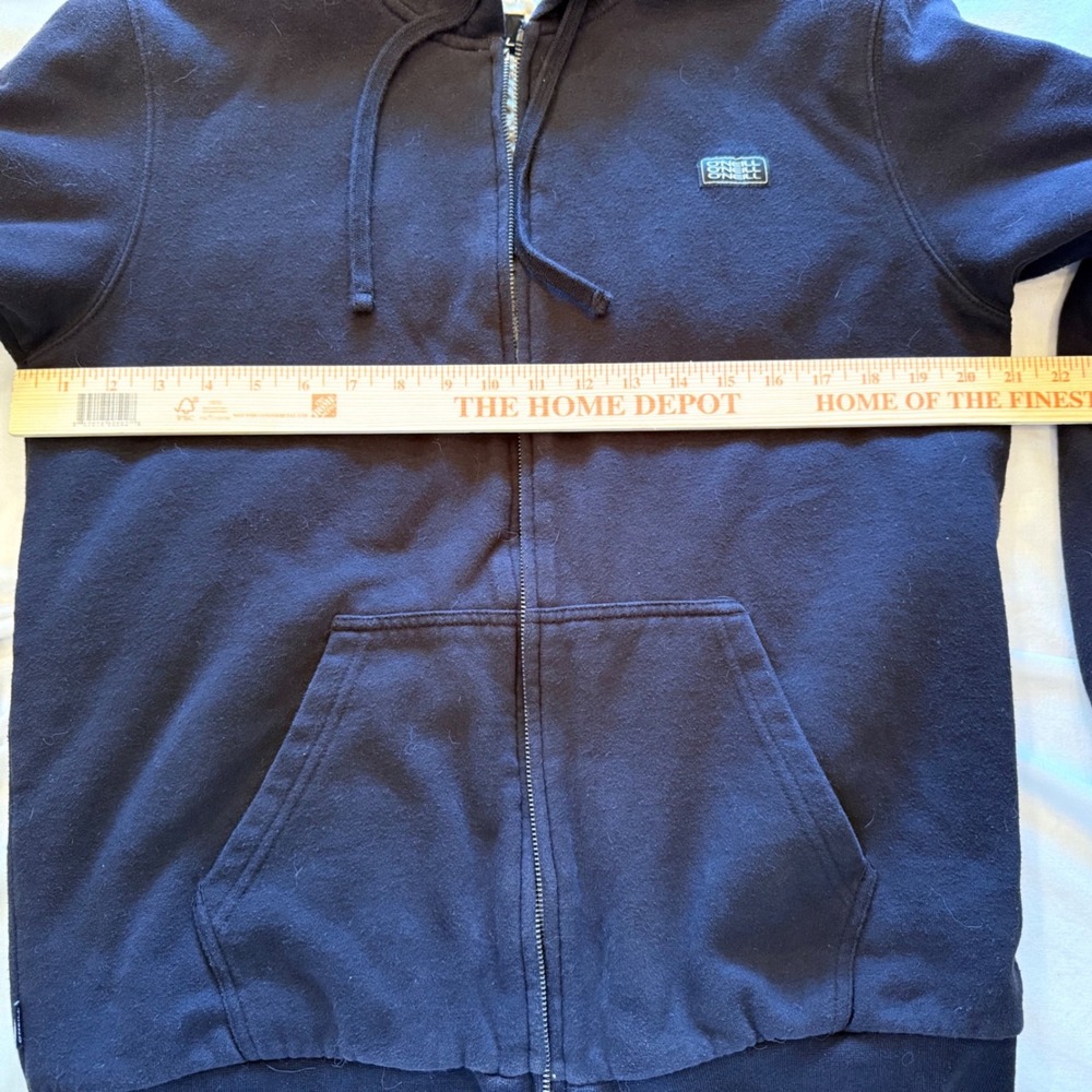O'Neill Hoodie Men Medium Black Excellent Sherpa Lined Full Zip Surf Sweatshirt - Picture 8 of 13